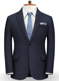 Birdseye Wool Blue Jacket