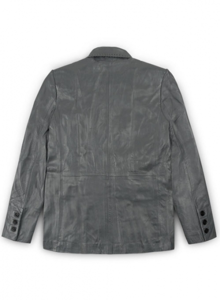 Gray Medieval Leather Blazer - 40 Regular