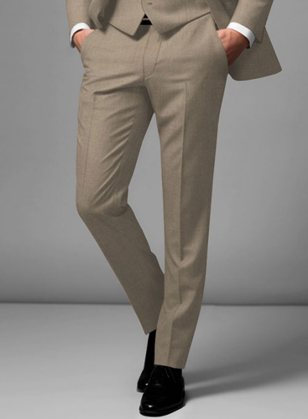 Scabal Boston Khaki Wool Suit