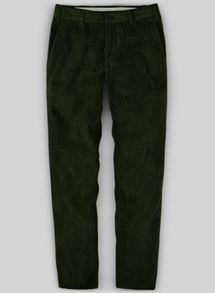 Bottle Green Corduroy Trousers | Men's Country Clothing | Cordings