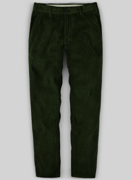 Olive Green Corduroy Trousers