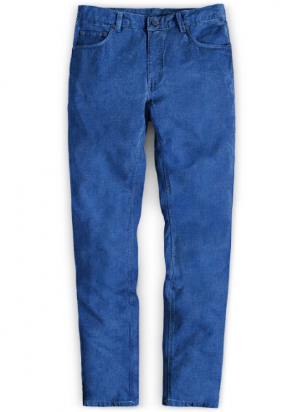 Turkish Blue Stretch Corduroy Jeans - 21 Wales