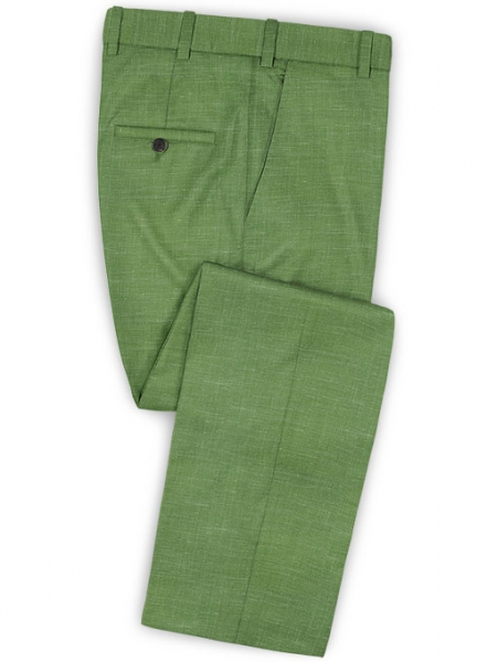 Mystic Green Wool Pants