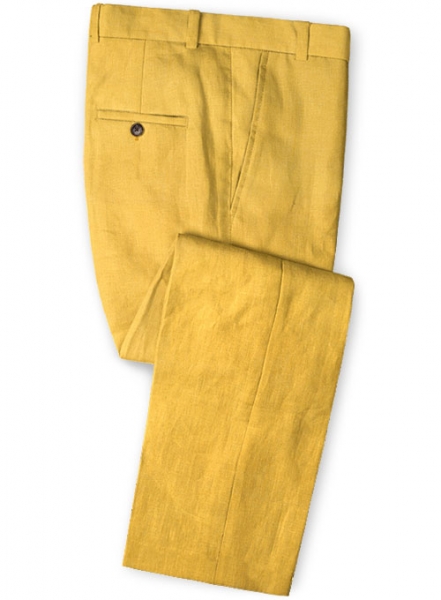 Pure Orchid Yellow Linen Suit