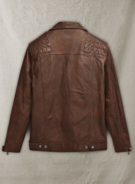 Ironwood Spanish Brown Biker Leather Jacket : Made To Measure Custom Jeans  For Men & Women, MakeYourOwnJeans®
