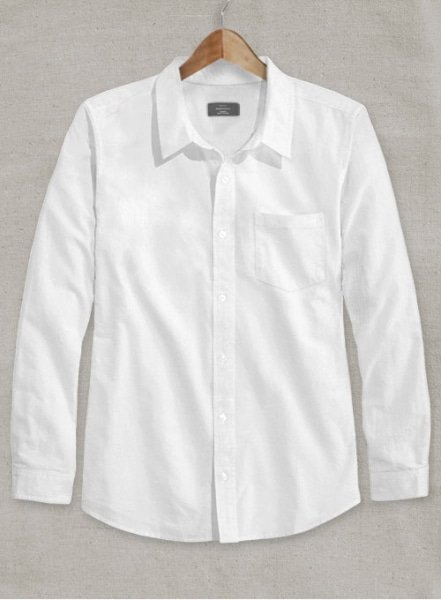 Italian White Cotton Shirt - Full Sleeves