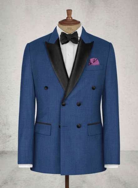 Napolean York Blue Wool Tuxedo Jacket