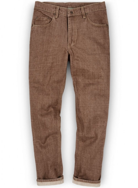 Rome Brown Jeans - Hard Wash