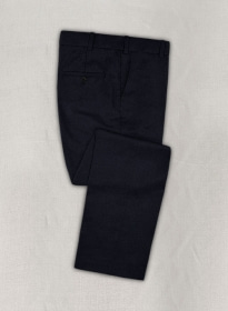 Dark Navy Flannel Wool Pants