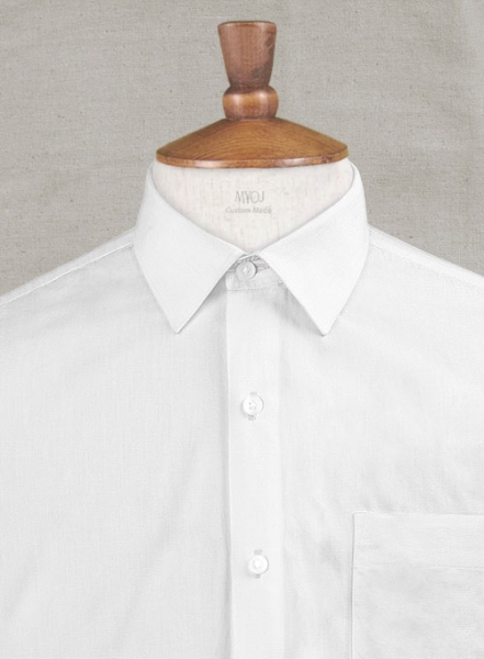 White Stretch Poplene Shirt