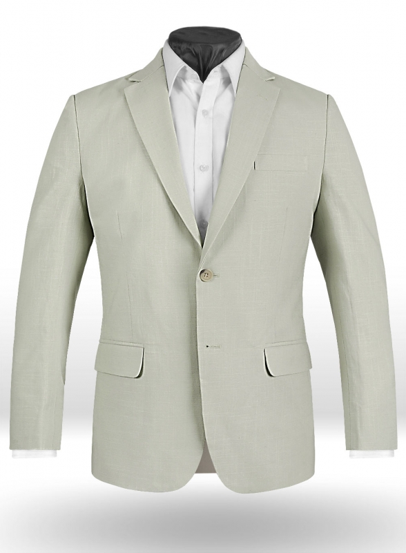 Tropical English Beige Linen Jacket