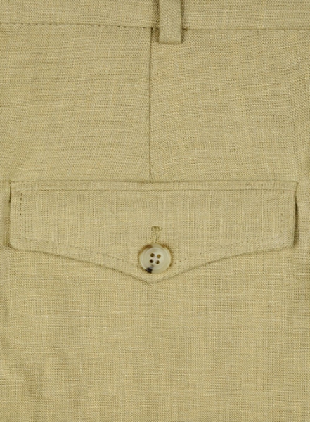 Pure Tan Linen Pants