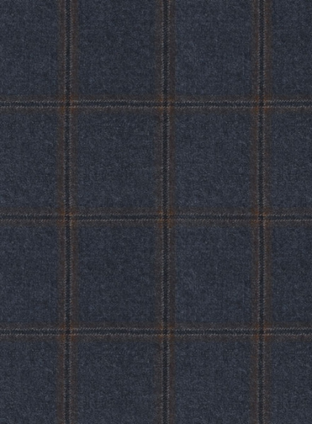 Reda Slate Blue Checks Wool Suit