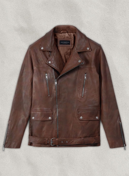 Dauntless Spanish Brown Biker Leather Jacket