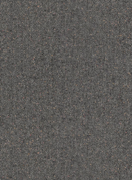 Gray Herringbone Flecks Donegal Tweed Suit