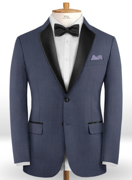 Napolean Tom Blue Wool Tuxedo Suit