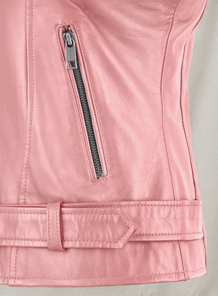 Light Pink Gwen Stefani Leather Jacket 