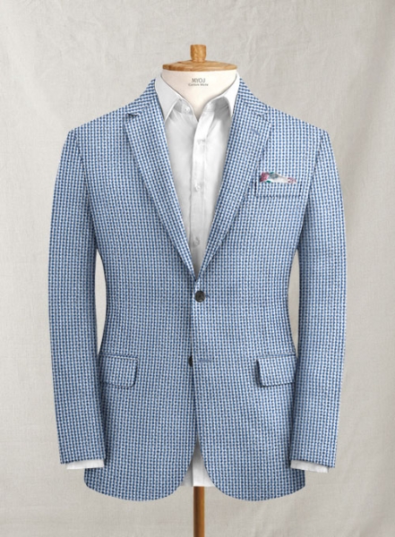 Solbiati Gingham Blue Seersucker Suit
