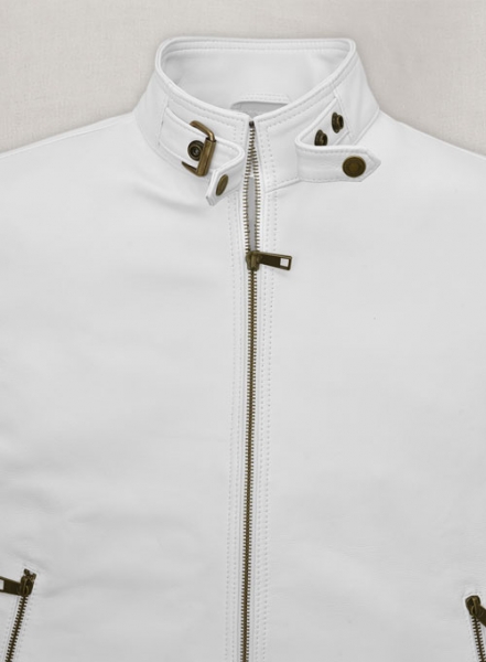 White Leather Jacket #905