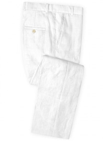 Pure White Linen Pants