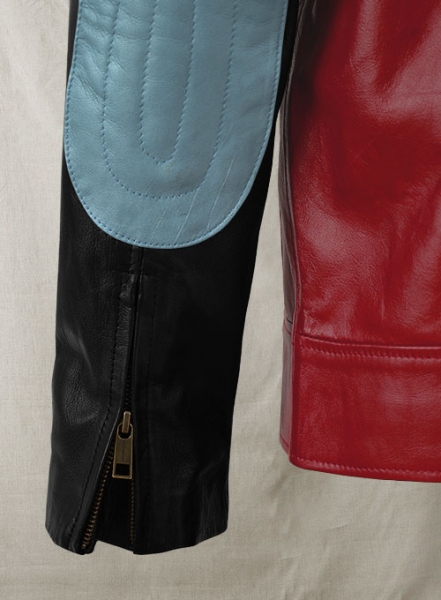 Cherry Red Akon Leather Jacket