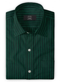 Imperia Green Stripes Shirt - Full Sleeves