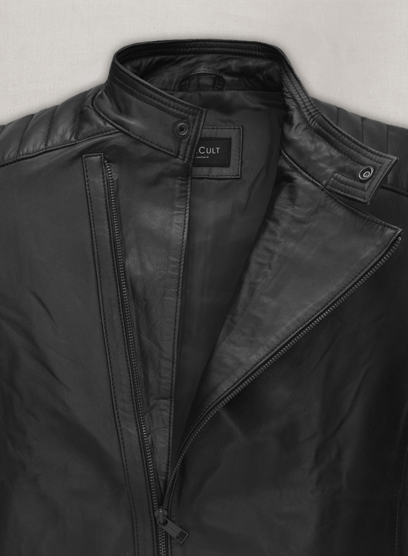 Black Vin Diesel Leather Jacket #2 - Click Image to Close