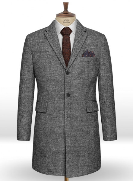 Vintage Glasgow Gray Tweed Overcoat