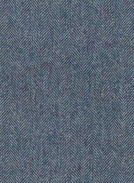Vintage Herringbone Blue Tweed GQ Trench Coat
