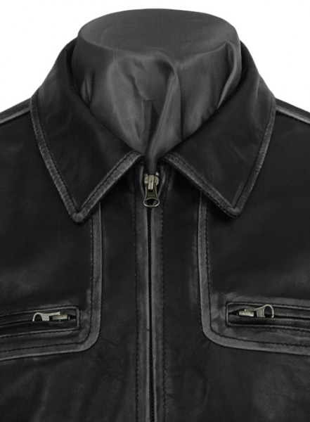 Ontario Rubbed Black Leather Jacket