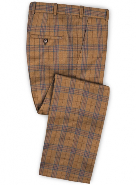 Turin Rust Feather Tweed Pants