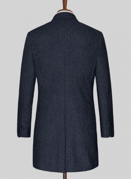 Playman Blue Denim Tweed Overcoat