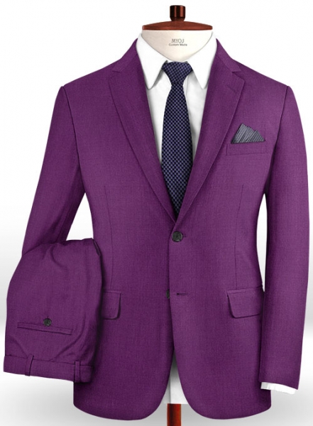 Scabal Hot Purple Wool Suit