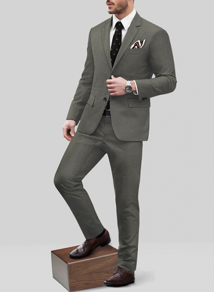 Scabal Olive Wool Suit