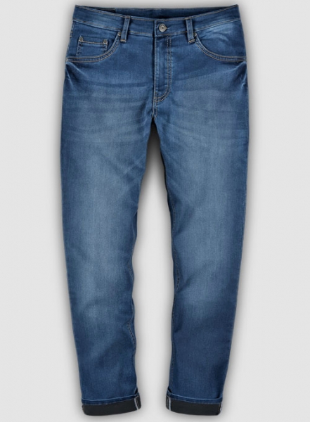Foster Blue Stretch Stone Wash Whisker Jeans