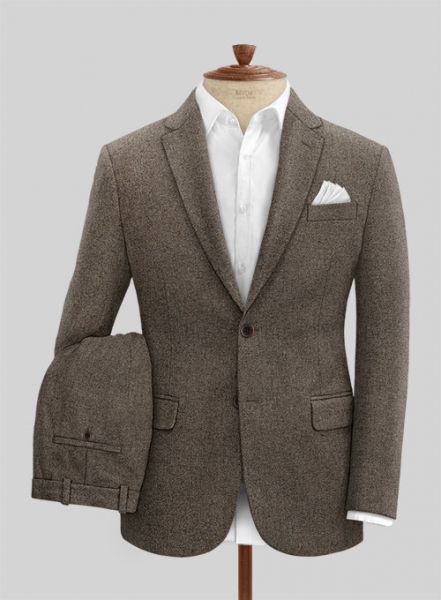 Dapper Brown Tweed Suit