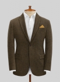 Bottle Brown Herringbone Tweed Jacket