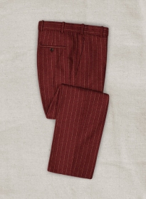 Italian Ojosa Red Stripe Tweed Pants