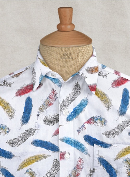 Italian Feather Cotton Shirt - Half Sleeves