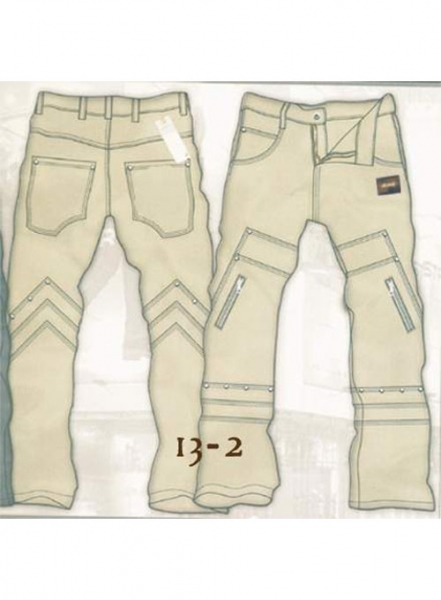 Leather Cargo Jeans - Style 13-2