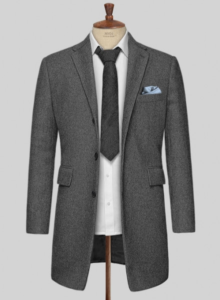 Gray Tweed Overcoat
