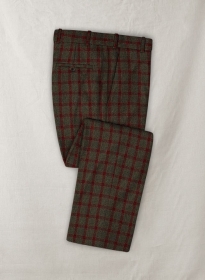 Italian Jacopi Melange Green Tweed Pants