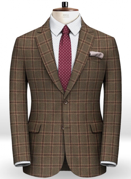 Light Weight Autumn Brown Tweed Suit