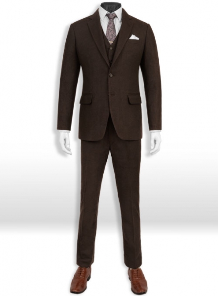 Light Weight Deep Brown Tweed Suit