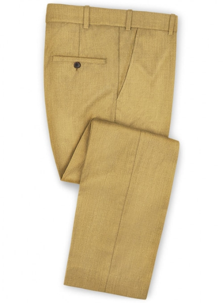 Scabal Khaki Wool Pants