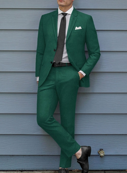 Scabal Oslo Green Wool Suit
