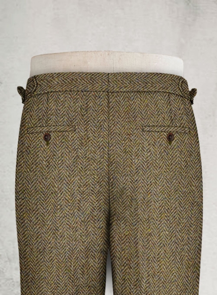 Harris Tweed Hebridean Brown Herringbone Highland Trousers