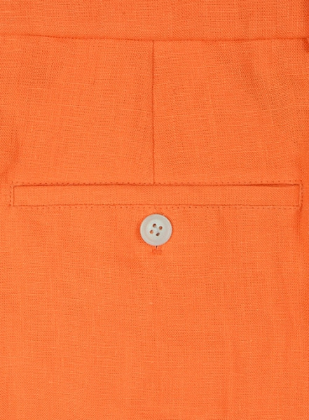 Pure Neon Orange Linen Pants