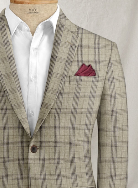 Italian Linen Squeri Checks Jacket