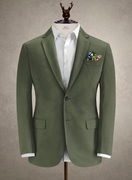 Caccioppoli Cotton Gabardine Oak Green Jacket
